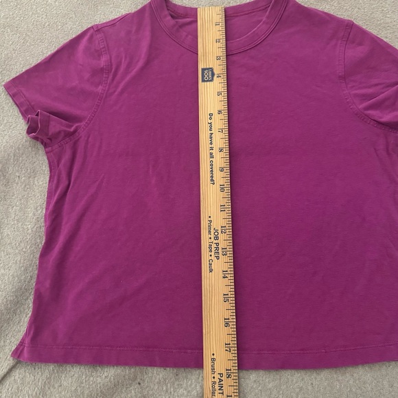 Lululemon All Yours Cropped T-Shirt Purple Size 4 - Picture 3 of 6